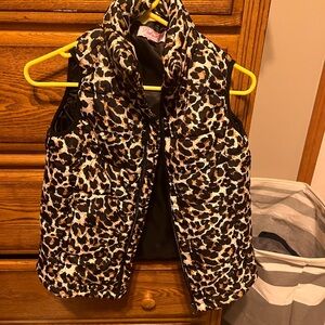 Leopard Print Puffer Vest